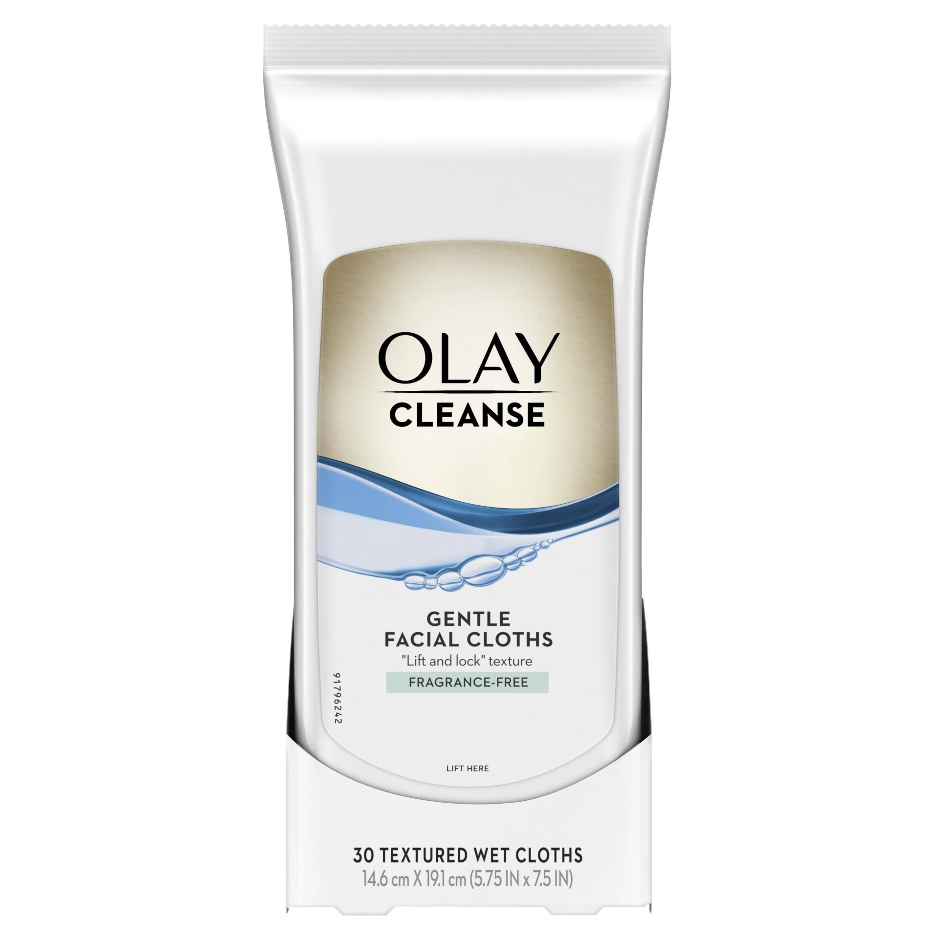 slide 1 of 1, Olay Gentle Clean Wet Cleansing Cloths - Unscented, 30 ct