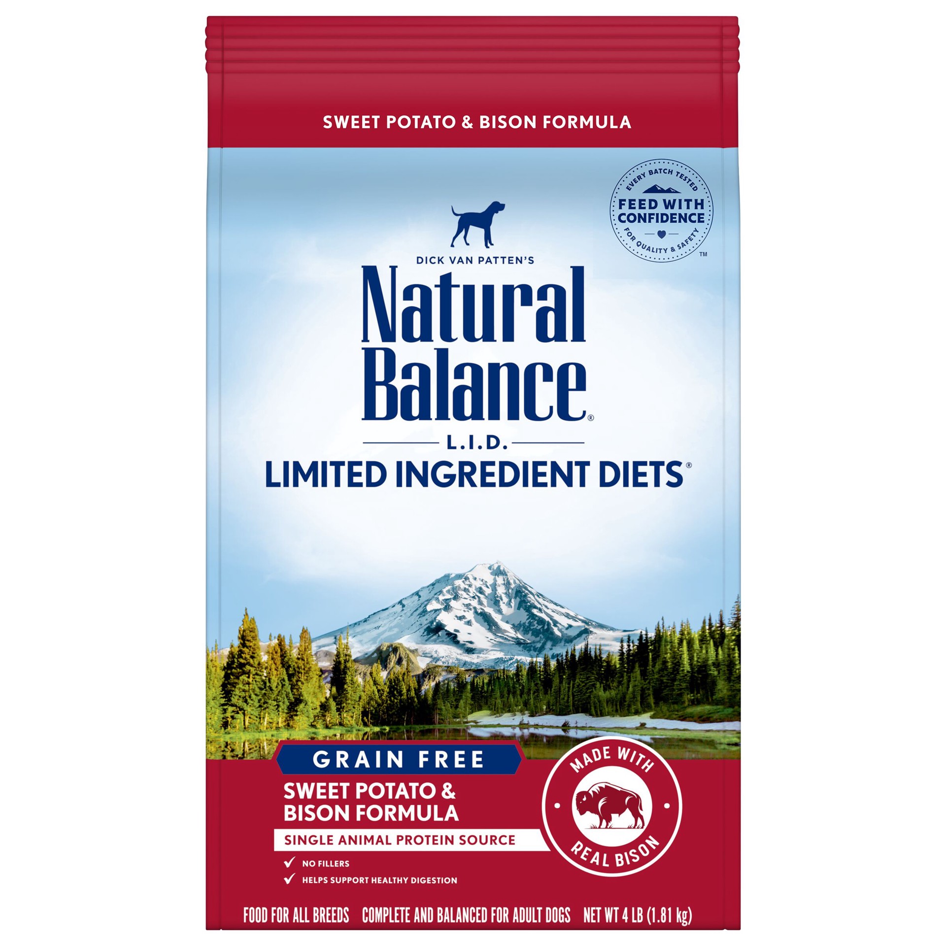 slide 1 of 5, Natural Balance Sweet Potato And Bison, 4 lb