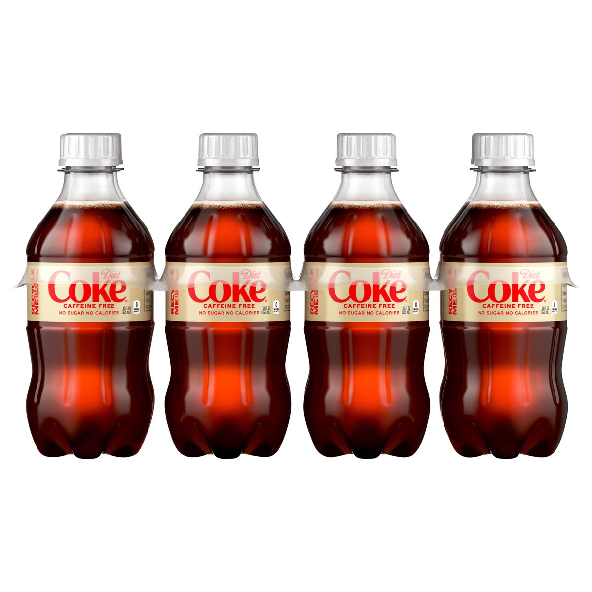 slide 1 of 5, Diet Coke Caffeine-Free Bottles, 12 fl oz, 8 Pack, 8 ct