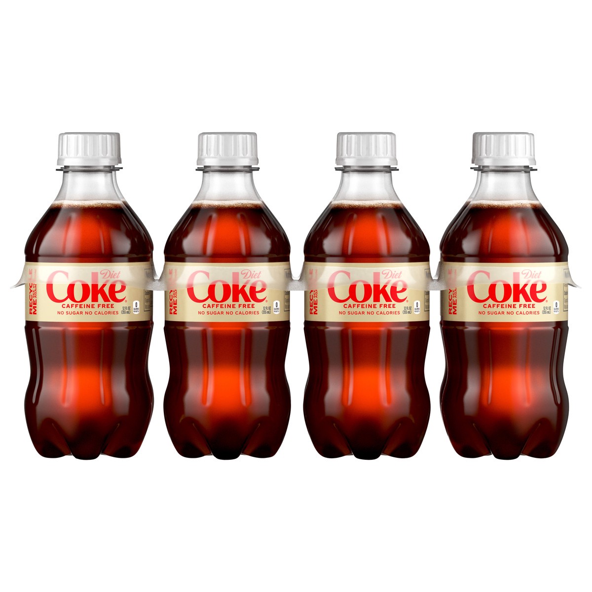 slide 1 of 5, Diet Coke Caffeine-Free Bottles, 12 fl oz, 8 Pack, 8 ct