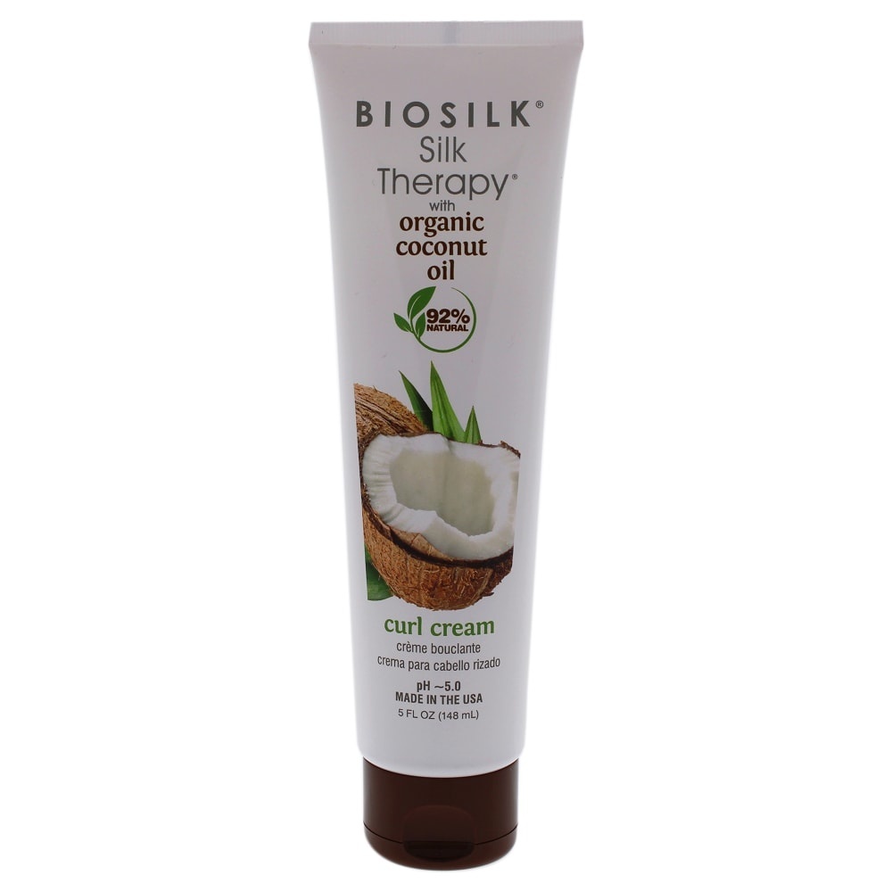slide 1 of 1, BioSilk Silk Therapy With Organic Coconut Oil Curl Cream, 5 fl oz