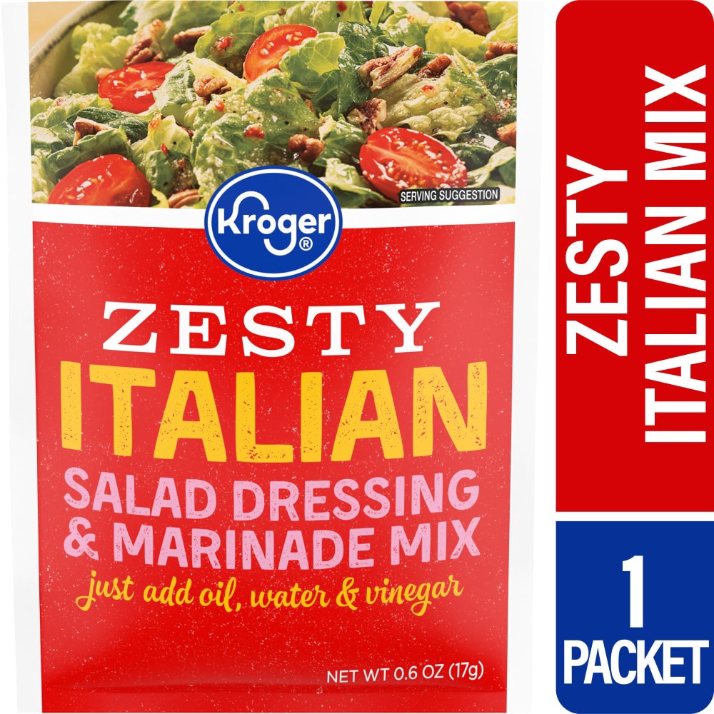 slide 1 of 4, Kroger Zesty Italian Salad Dressing & Marinade Mix - 0.6 oz, 0.6 oz