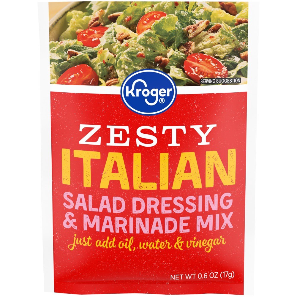 slide 1 of 1, Kroger Zesty Italian Salad Dressing & Marinade Mix - 0.6 oz, 0.6 oz