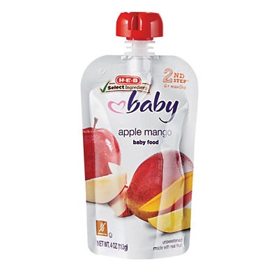 slide 1 of 1, H-E-B Baby Apple Mango Baby Food, 4 oz