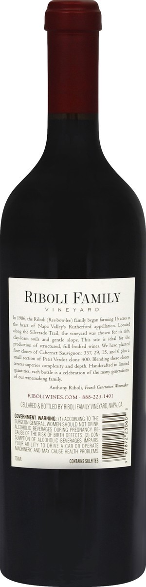 slide 4 of 7, Riboli Family Vineyard Cabernet Sauvignon 750 ml, 750 ml