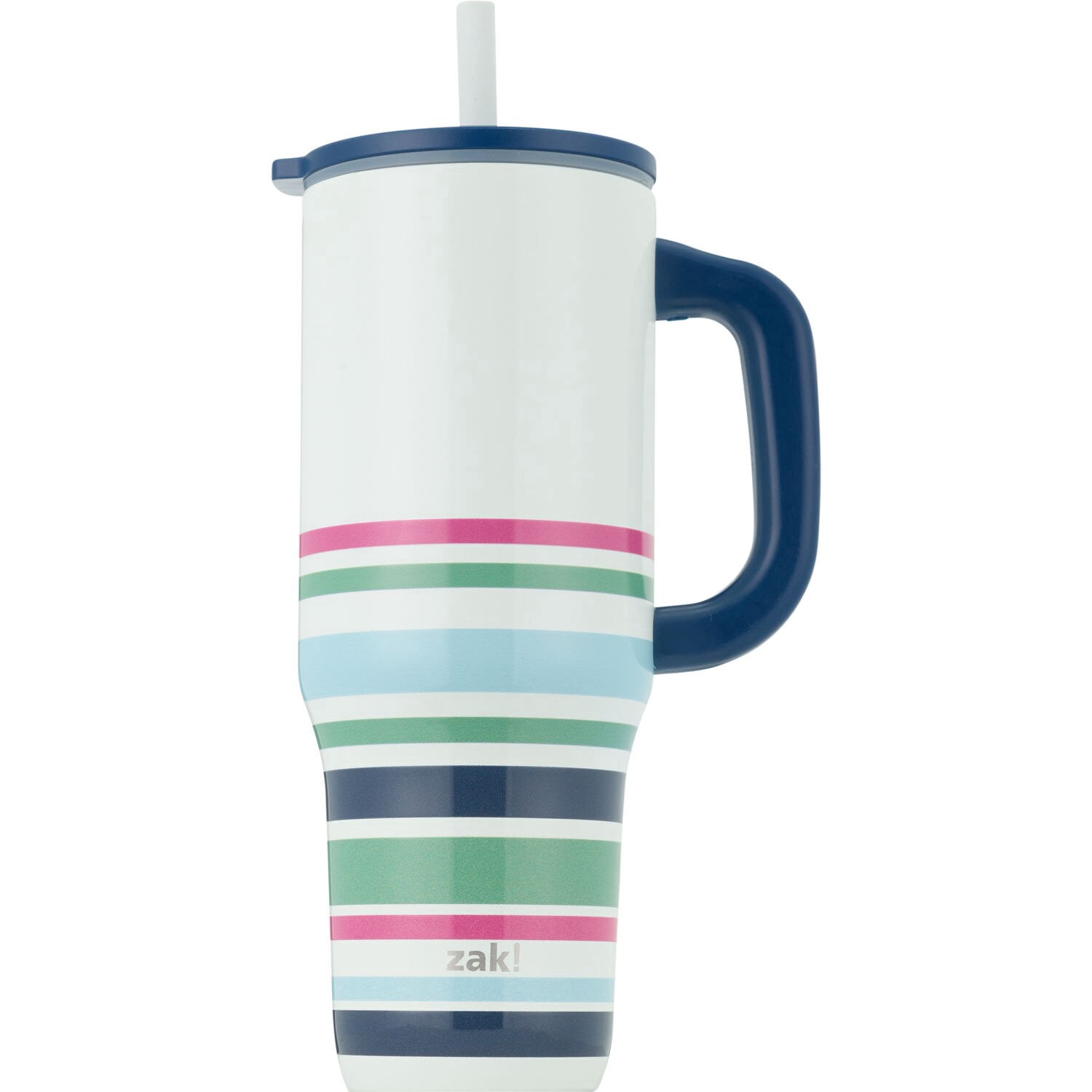 slide 1 of 1, zak! Vacuum Insulated Stainless Steel Sutton Straw Mug Design, 1 ct