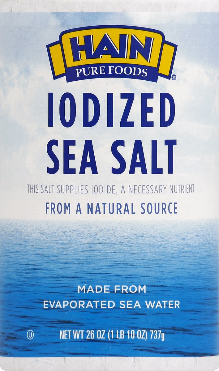 slide 5 of 6, Hain Pure Foods Sea Salt, 26 oz