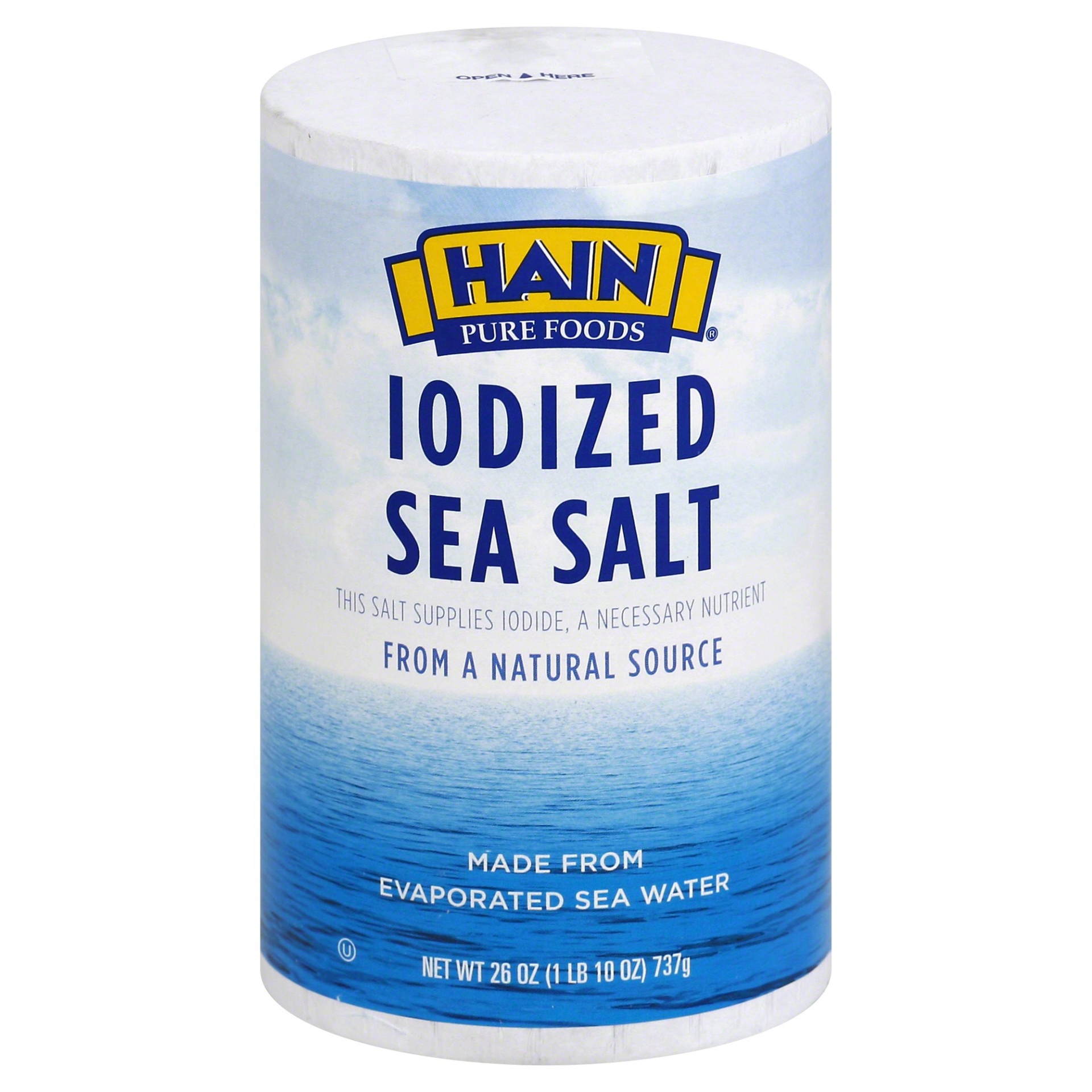 slide 1 of 6, Hain Pure Foods Sea Salt, 26 oz