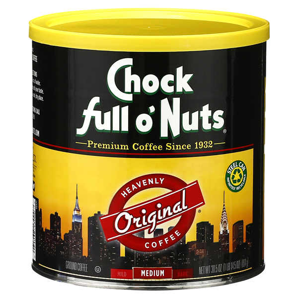 slide 1 of 1, Chock Full O' Nuts Original Ground Coffee - 30.5 oz, 30.5 oz