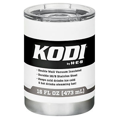 slide 1 of 1, Kodi Low Ball White Tumbler, 16 oz