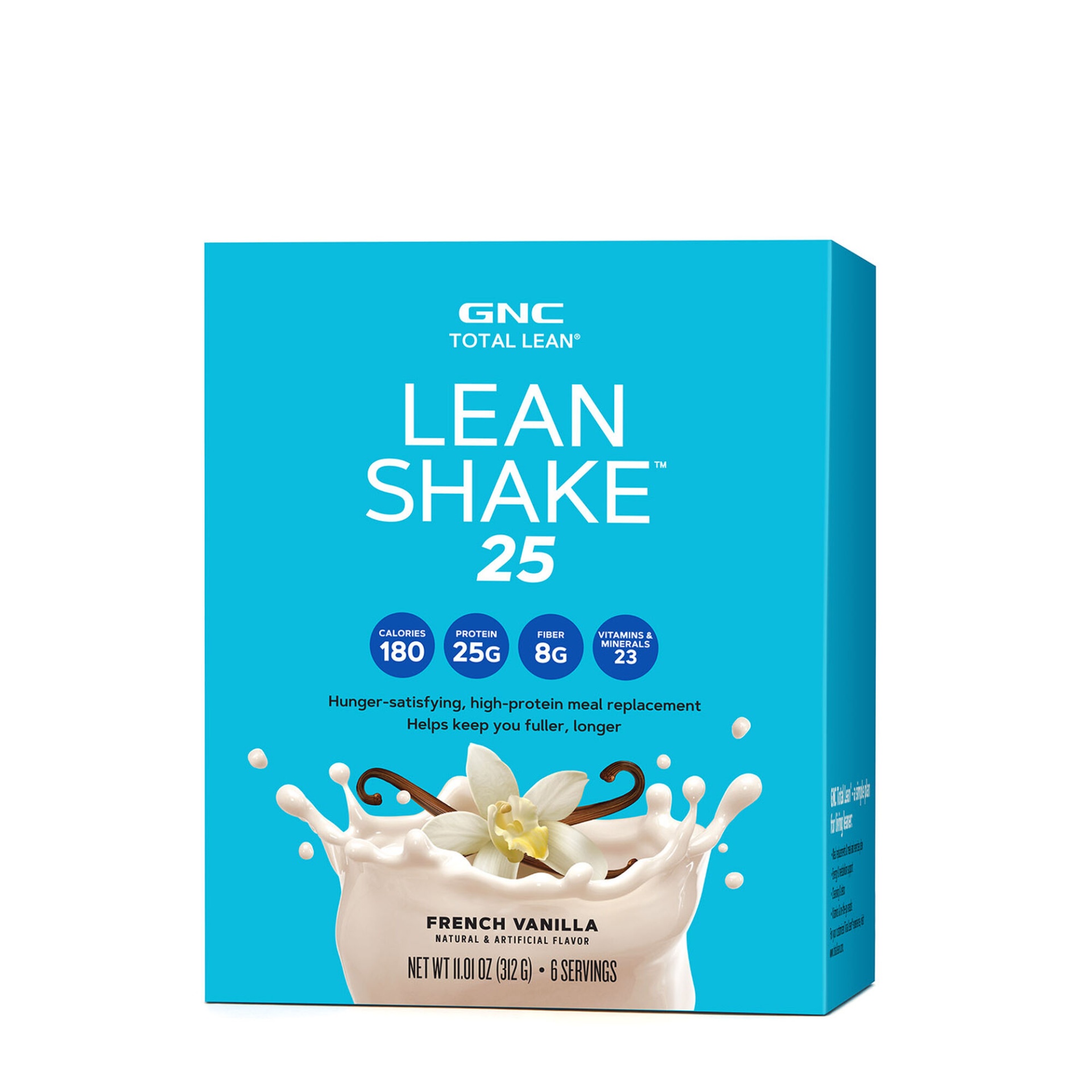 slide 1 of 1, GNC Total Lean Lean Shake 25 Packets - French Vanilla, 6 ct