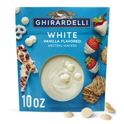 Ghirardelli White Vanilla Flavored Melting Wafers 10 oz