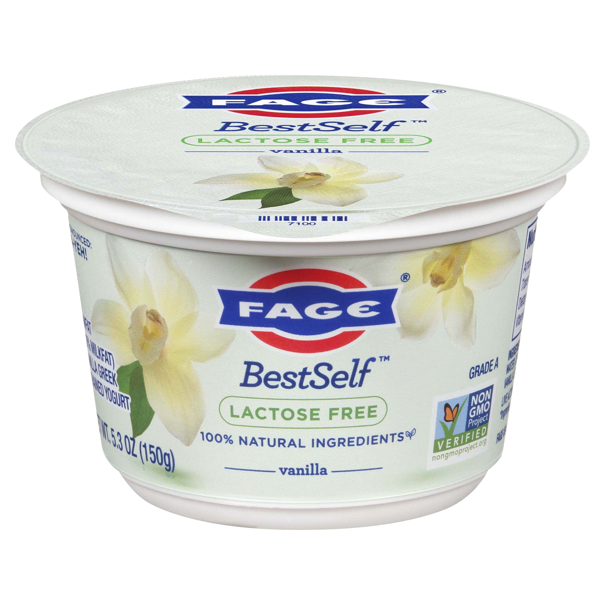 slide 1 of 1, Fage Best Self Lactose Free Vanilla Greek Strained Yogurt Cup, 5.3 oz
