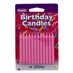 Culpitt White Glitter Candles