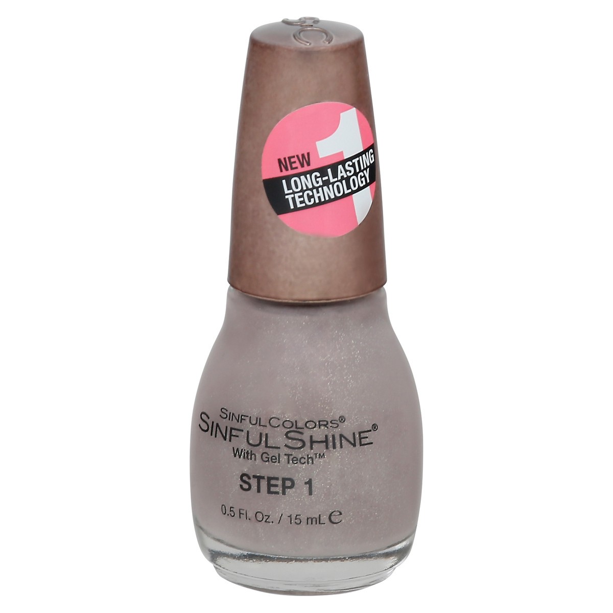 slide 9 of 9, Sinful Colors Sinful Shine Prosecco 2653 Step 1 Nail Polish with Gel Tech 0.5 fl oz, 0.5 fl oz