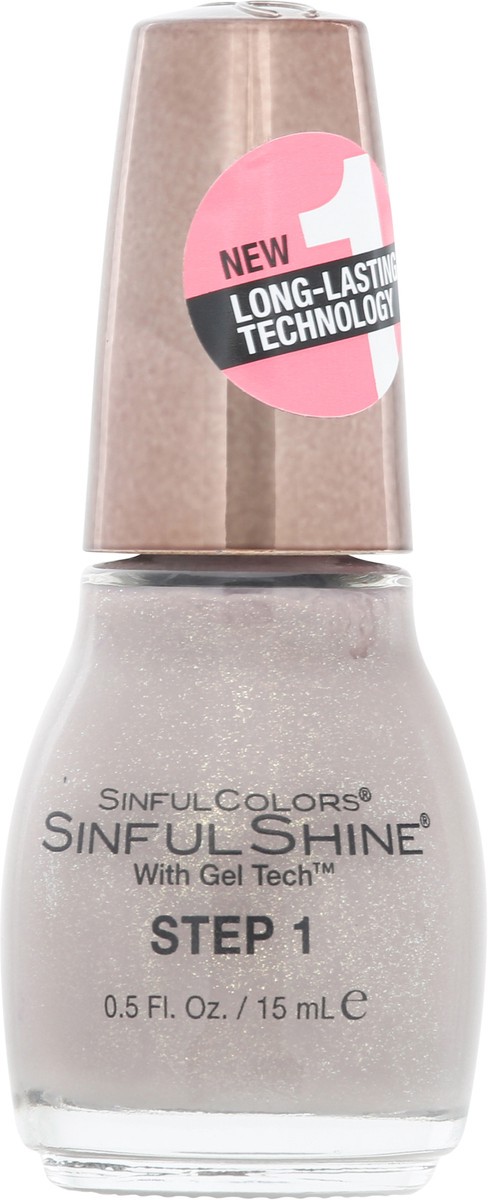 slide 2 of 9, Sinful Colors Sinful Shine Prosecco 2653 Step 1 Nail Polish with Gel Tech 0.5 fl oz, 0.5 fl oz