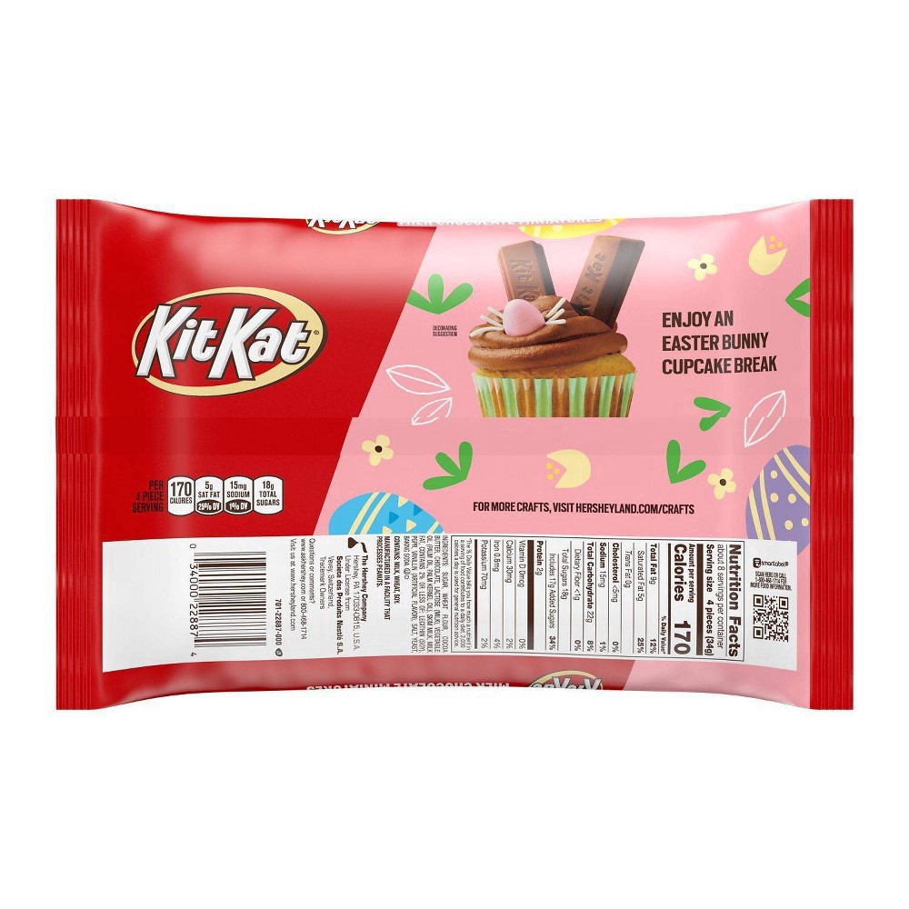 slide 4 of 5, KIT KAT Miniatures Milk Chocolate Wafer, Easter Candy Bag, 9.6 oz, 9.6 oz