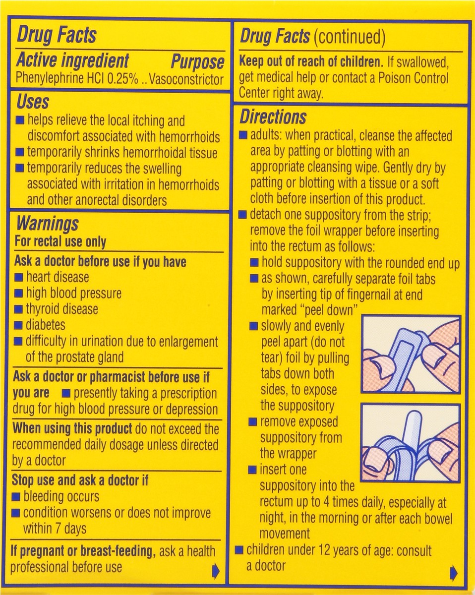 slide 7 of 9, Preparation H Hemorrhoid Suppositories - 12 Ct, 12 ct