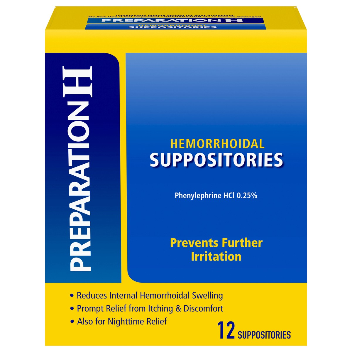 slide 1 of 9, Preparation H Hemorrhoid Suppositories - 12 Ct, 12 ct