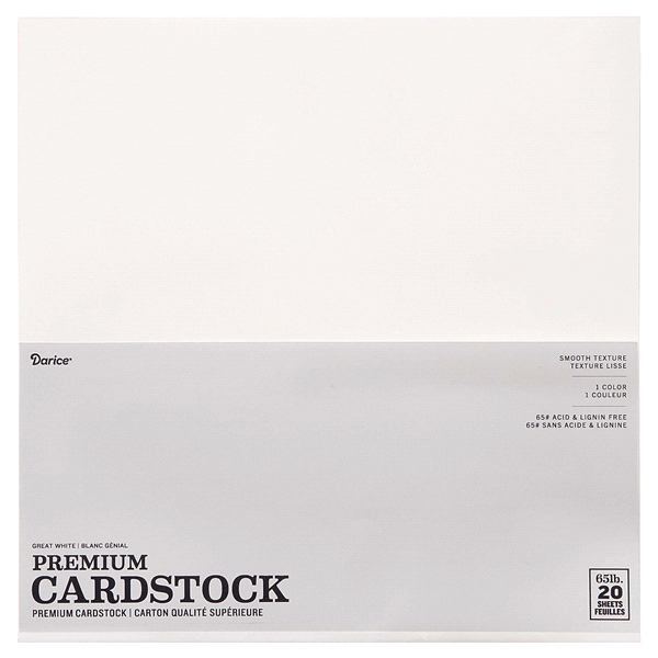 slide 1 of 1, Cardstock Value Pack Great White, 12 in x 12 in 