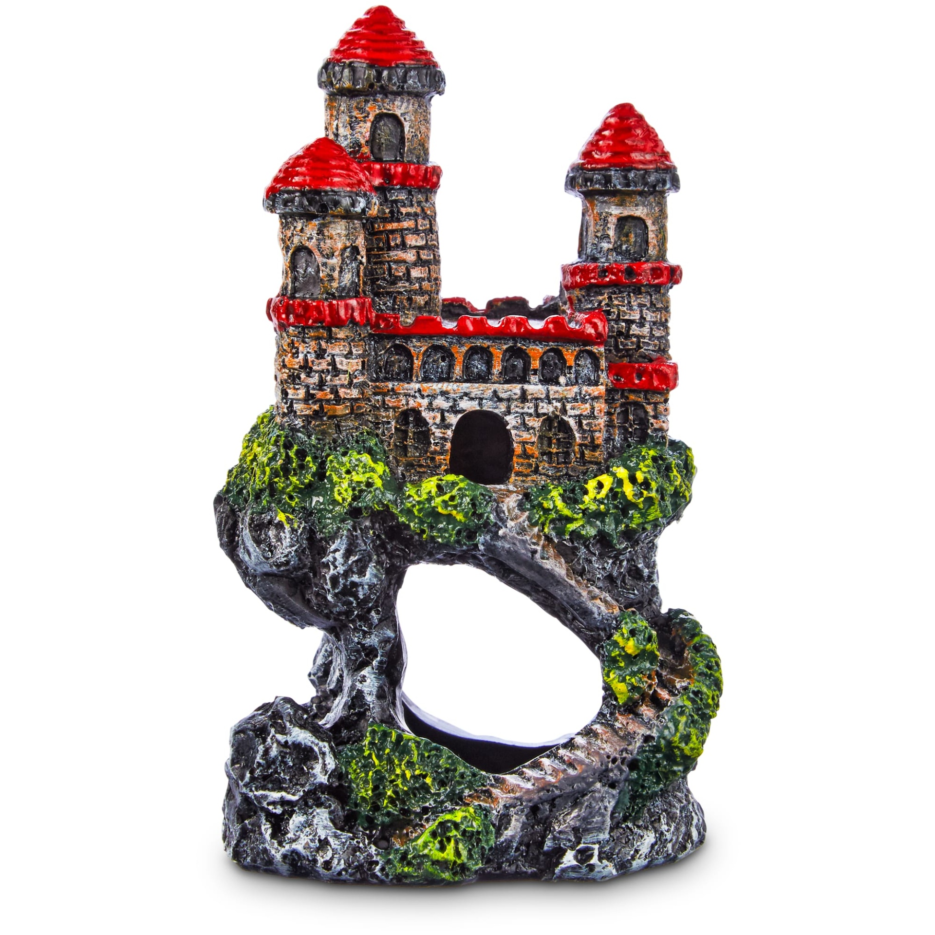 slide 1 of 1, Imagitarium Lofty Red Castle Aquarium Ornament, Mini Size