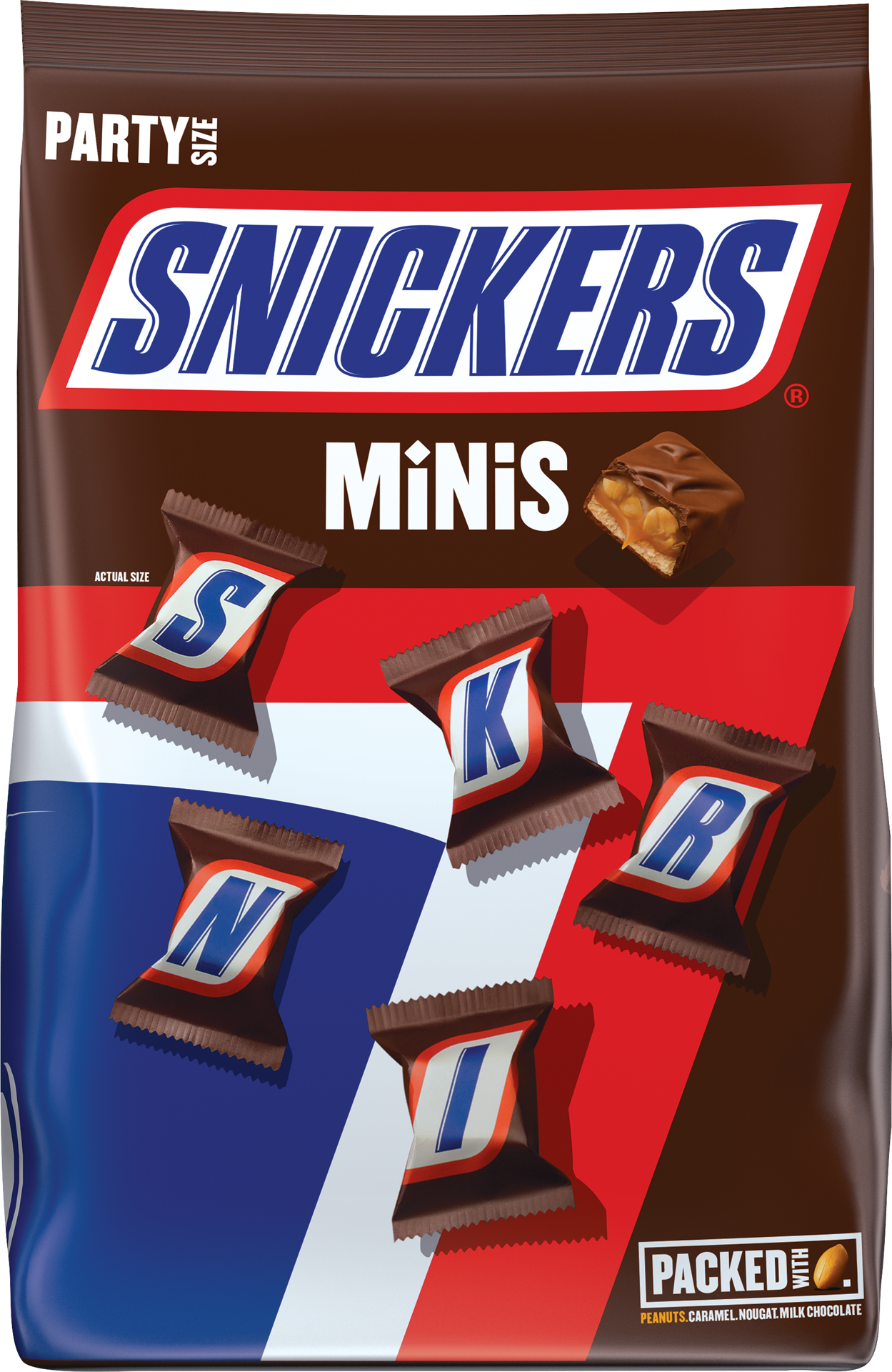 slide 1 of 8, SNICKERS Minis Size Milk Chocolate Candy Bar Bulk Assortment, 35.6 oz Bag, 35.6 oz