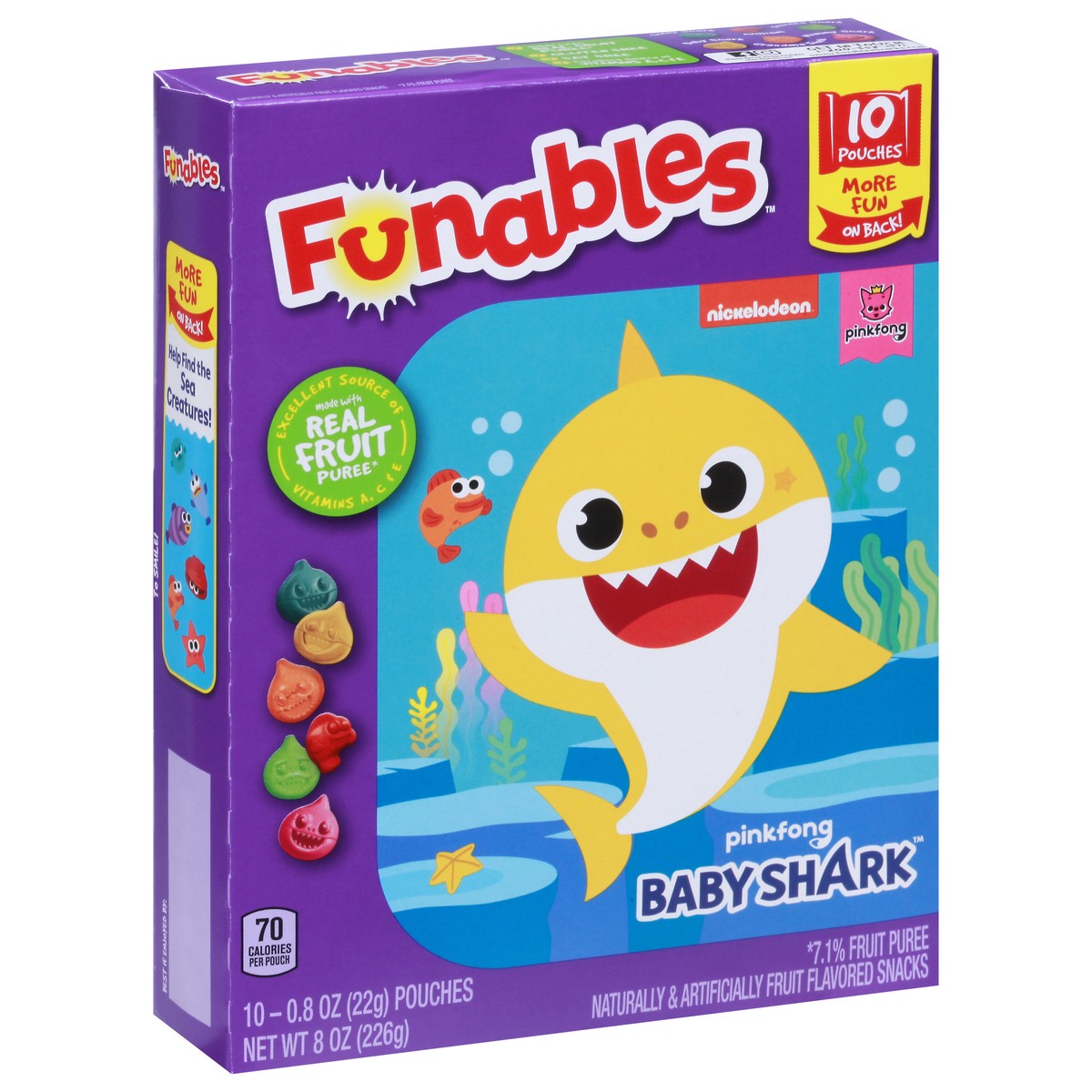 slide 8 of 9, Funables Baby Shark Fruit Flavored Snacks - 8 oz, 10 ct