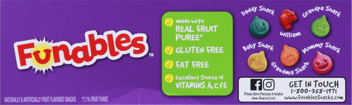 slide 7 of 9, Funables Baby Shark Fruit Flavored Snacks - 8 oz, 10 ct