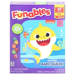 Funables Baby Shark Fruit Flavored Snacks - 8 oz