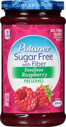 Polaner Sugar Free with Fiber Seedless Raspberry Preserves 13.5 oz
