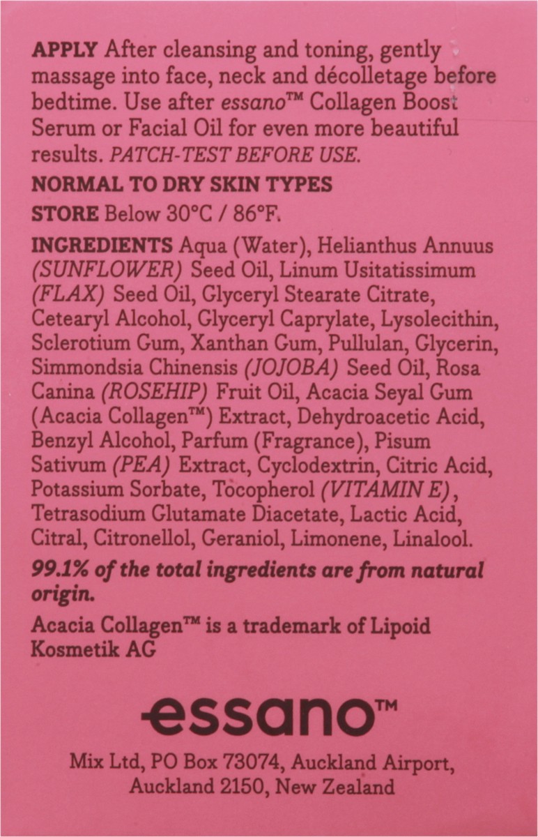 slide 2 of 9, essano Collagen Boost Night Creme, 1.7 oz