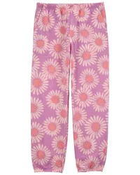 Carter's Carters Kid Daisy Fleece Pull-On Joggers Pink 6