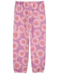 Carter's Carters Kid Daisy Fleece Pull-On Joggers Pink 6