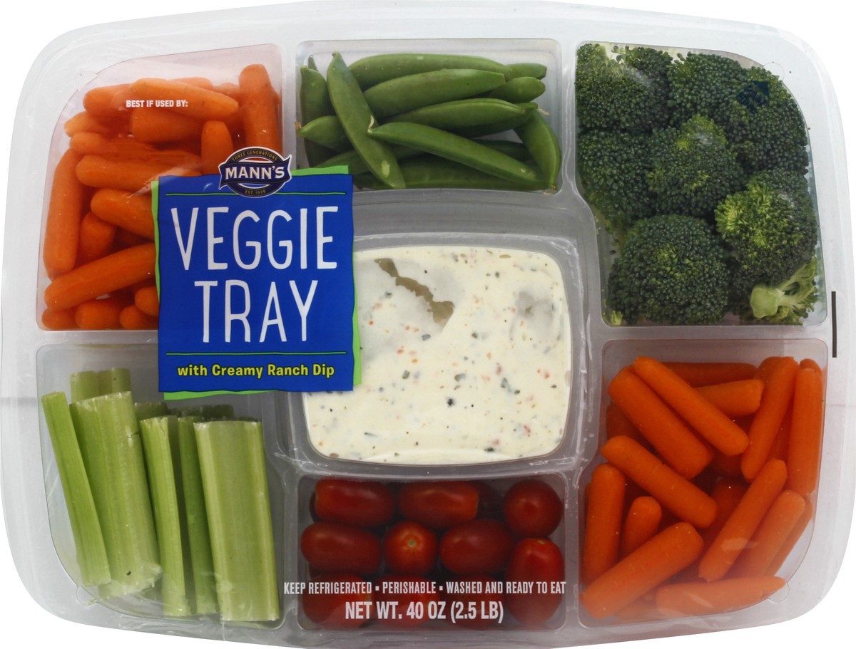 slide 1 of 9, Mann's Vegetable Tray, 40 oz