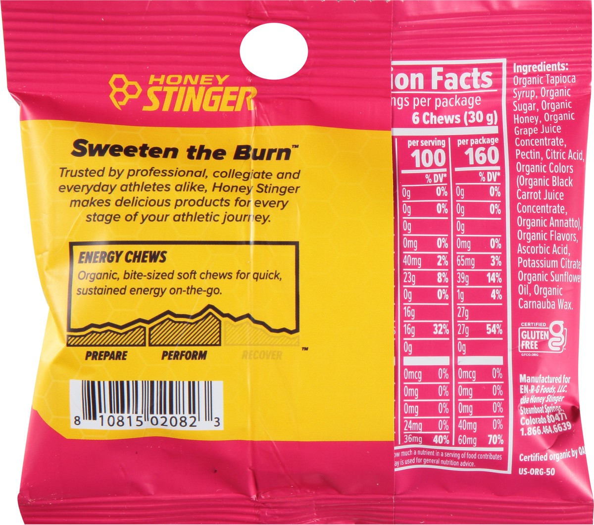 slide 2 of 14, Honey Stinger Fruit Energy Chews Organic, 1.8 oz