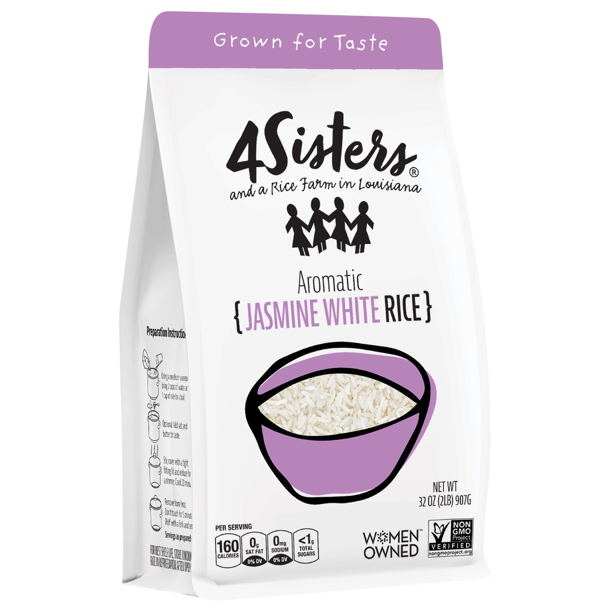 slide 2 of 4, 4Sisters Aromatic Jasmine White Rice, 