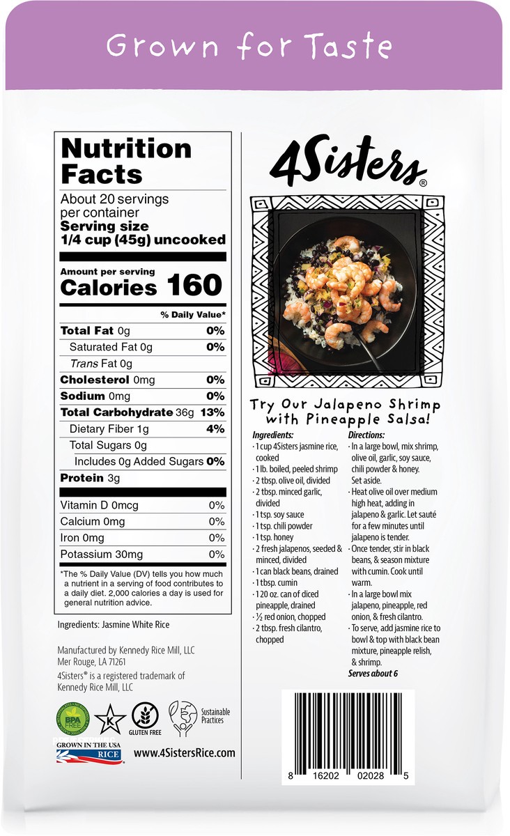 slide 3 of 4, 4Sisters Aromatic Jasmine White Rice, 