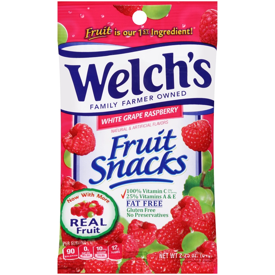 slide 1 of 6, Welch's Grape & Raspberry Fruit Snacks, 2.25 oz