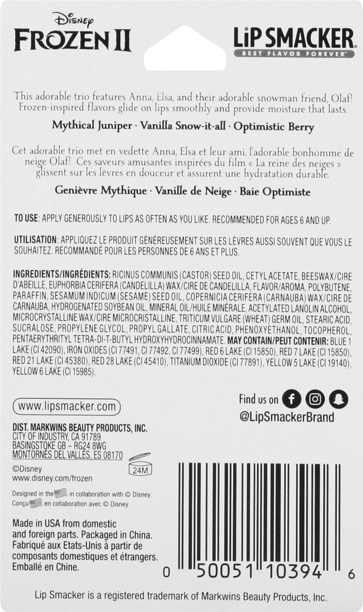 slide 7 of 11, Lip Smacker Disney Frozen II Assorted Lip Balm 3 ea, 3 ct