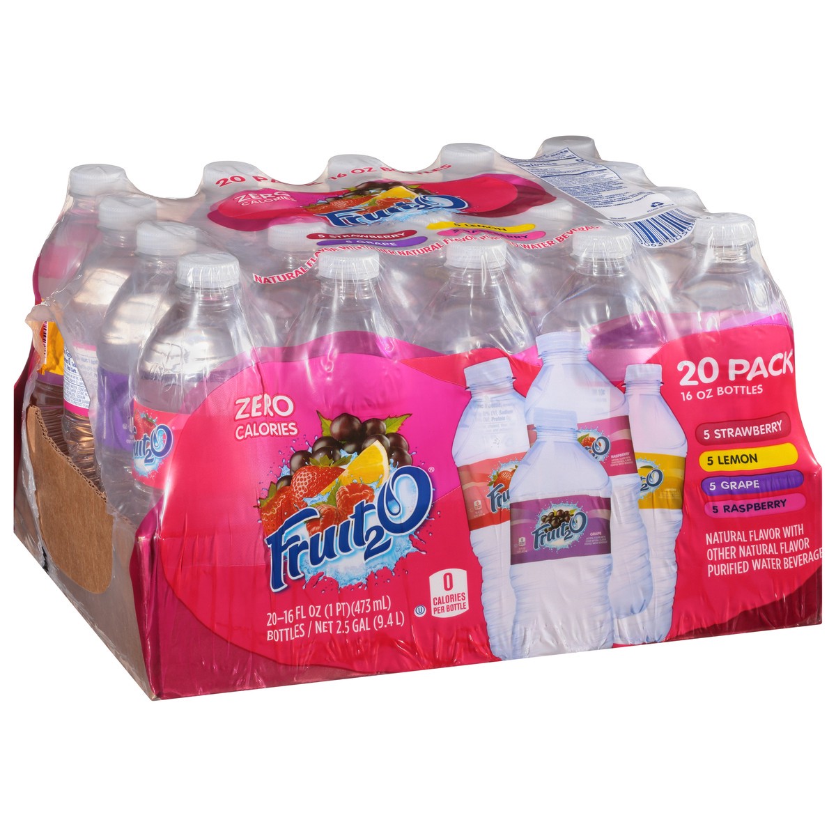 slide 5 of 9, Fruit2O 20 Pack Purified Water Beverage 20 ea - 20 ct, 20 ct; 16 fl oz