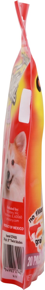 slide 5 of 11, Twistedz 20 Pack Wrapped with Real Pork American Beefhide Twist Sticks Dog Chews 20 ea, 20 ct