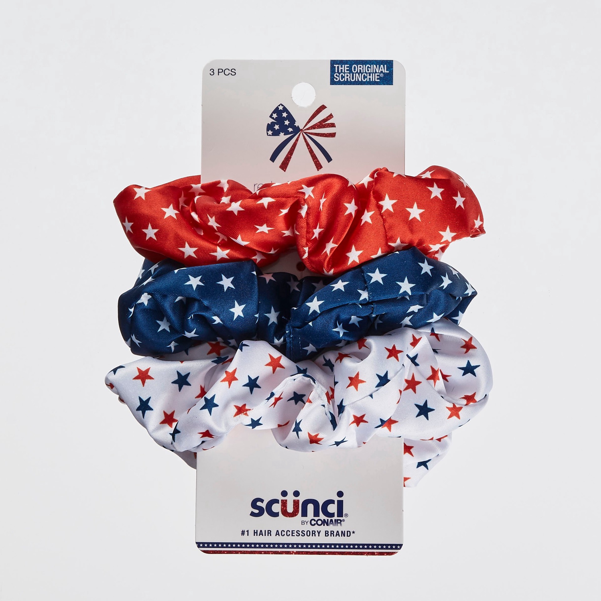 slide 1 of 1, scünci Scunci Star Scrunchie, 3 Ct, 3 ct