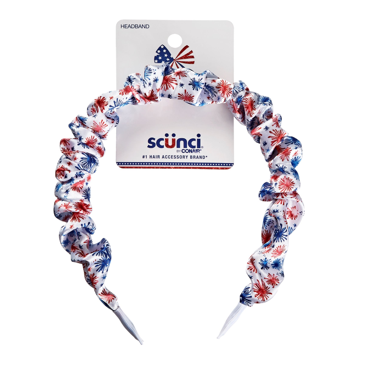 slide 2 of 2, scünci Scunci Fireworks Ruched Headband, 1 ct