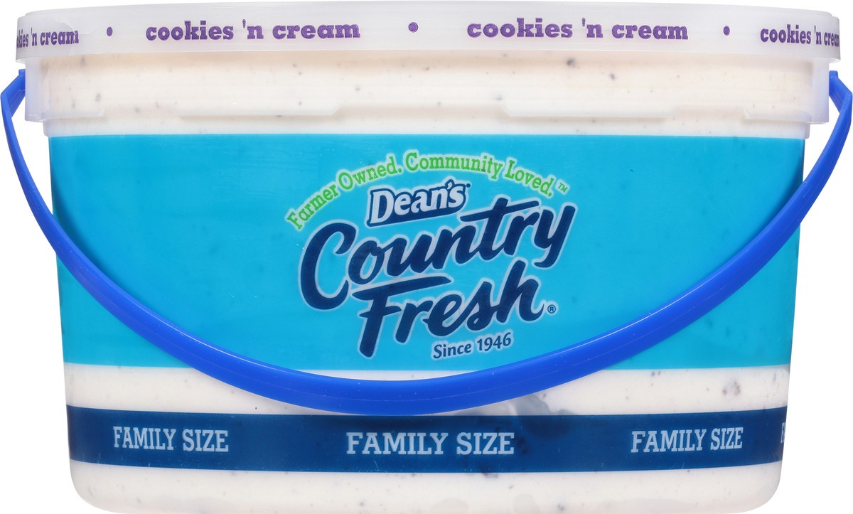 slide 5 of 9, Country Fresh Reduced Fat Cookies 'n Cream Ice Cream Family Size 4 qt, 4 qt