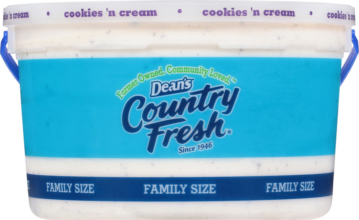 slide 3 of 9, Country Fresh Reduced Fat Cookies 'n Cream Ice Cream Family Size 4 qt, 4 qt