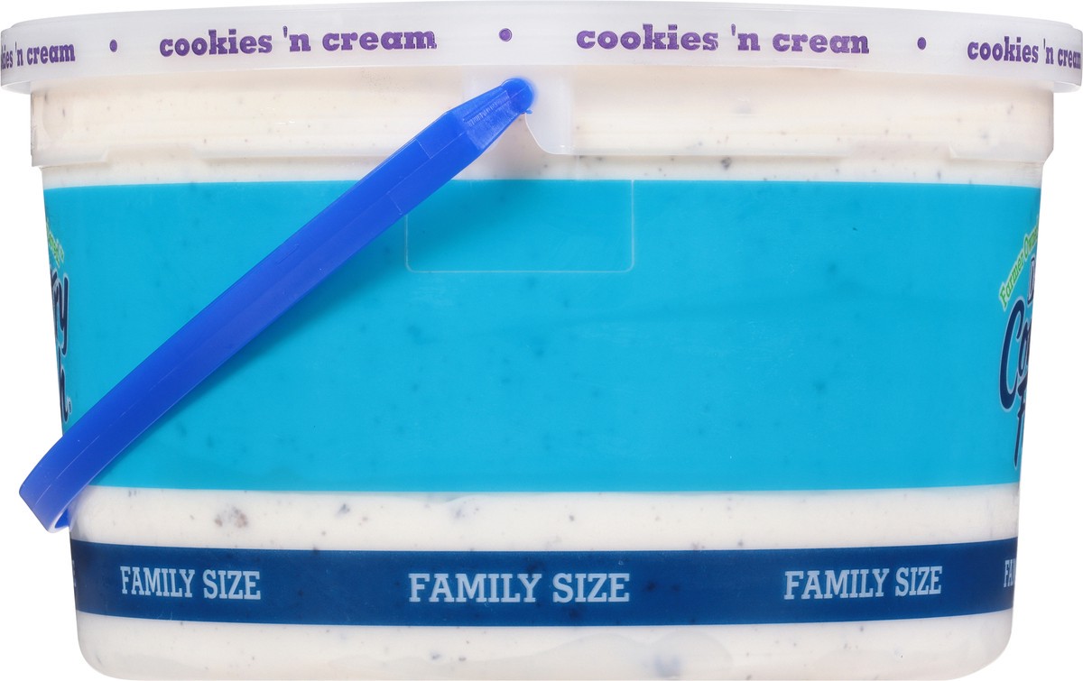slide 9 of 9, Country Fresh Reduced Fat Cookies 'n Cream Ice Cream Family Size 4 qt, 4 qt