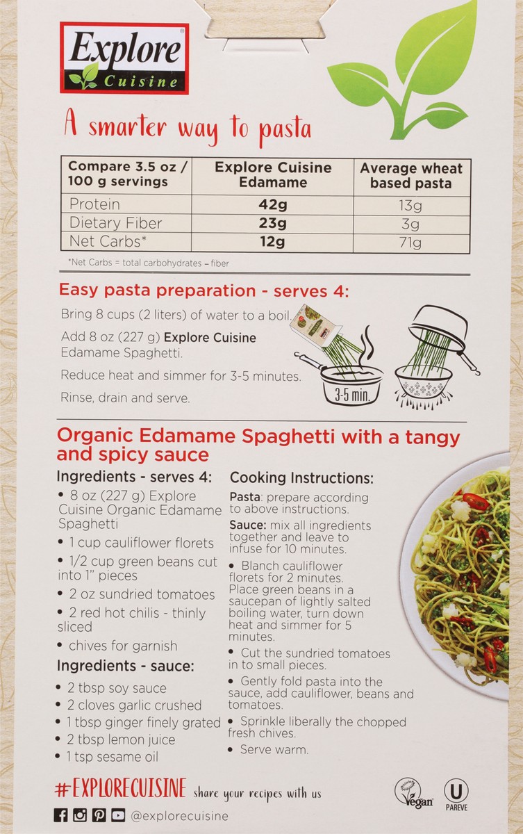 slide 8 of 9, Explore Cuisine Spaghetti Edamame, 8 oz