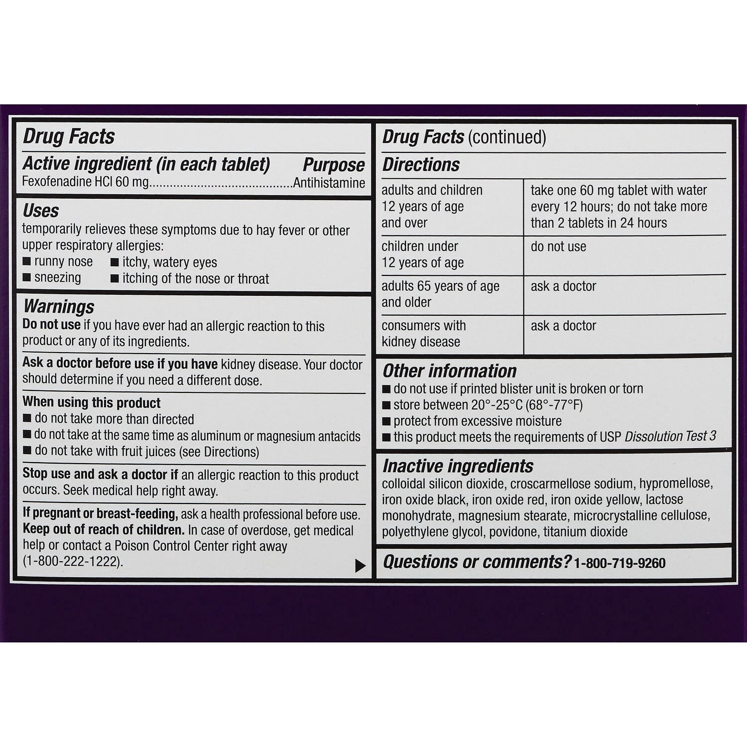 slide 2 of 7, Cvs 12hr Non Drowsy Allergy Relief Fexofenadine Hcl Tablets, 24 Ct, 24 ct