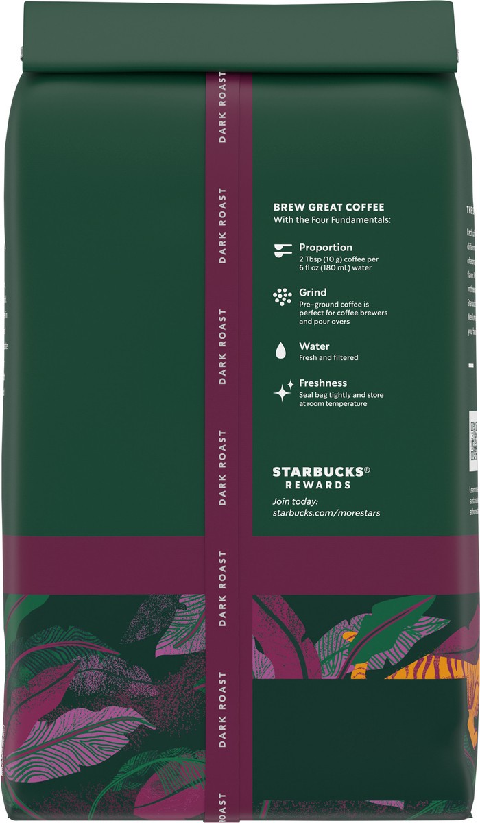 slide 3 of 13, Starbucks Ground Coffee, Dark Roast Coffee, Sumatra, 100% Arabica, 1 bag (18 oz), 18 oz