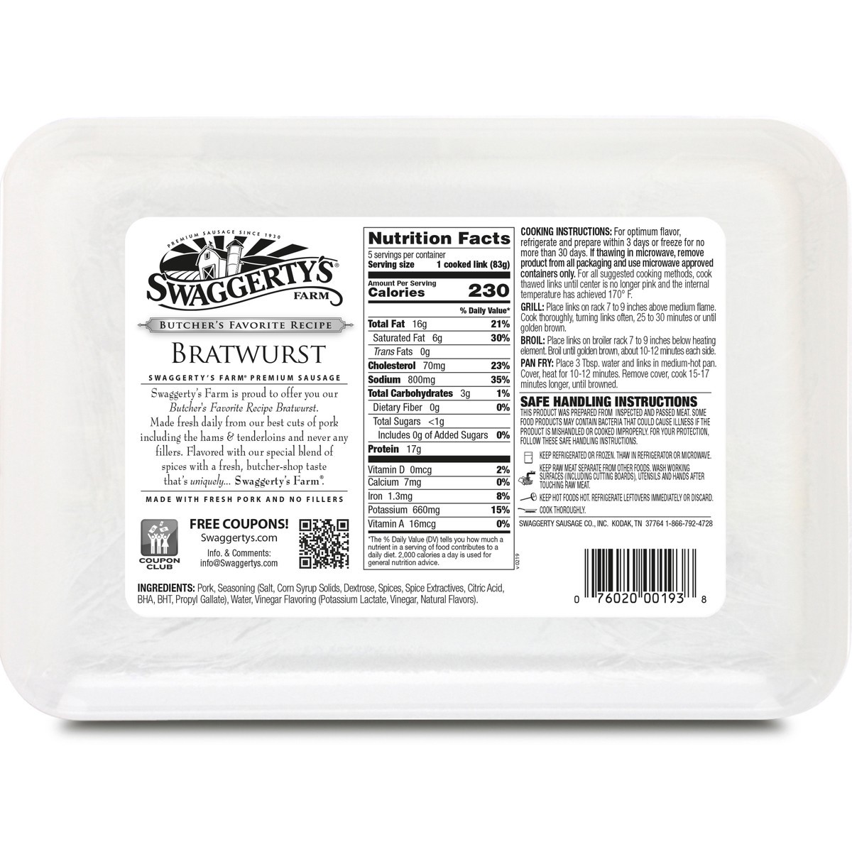 slide 8 of 13, Swaggerty's Farm Butcher's Favorite Recipe, 19 oz